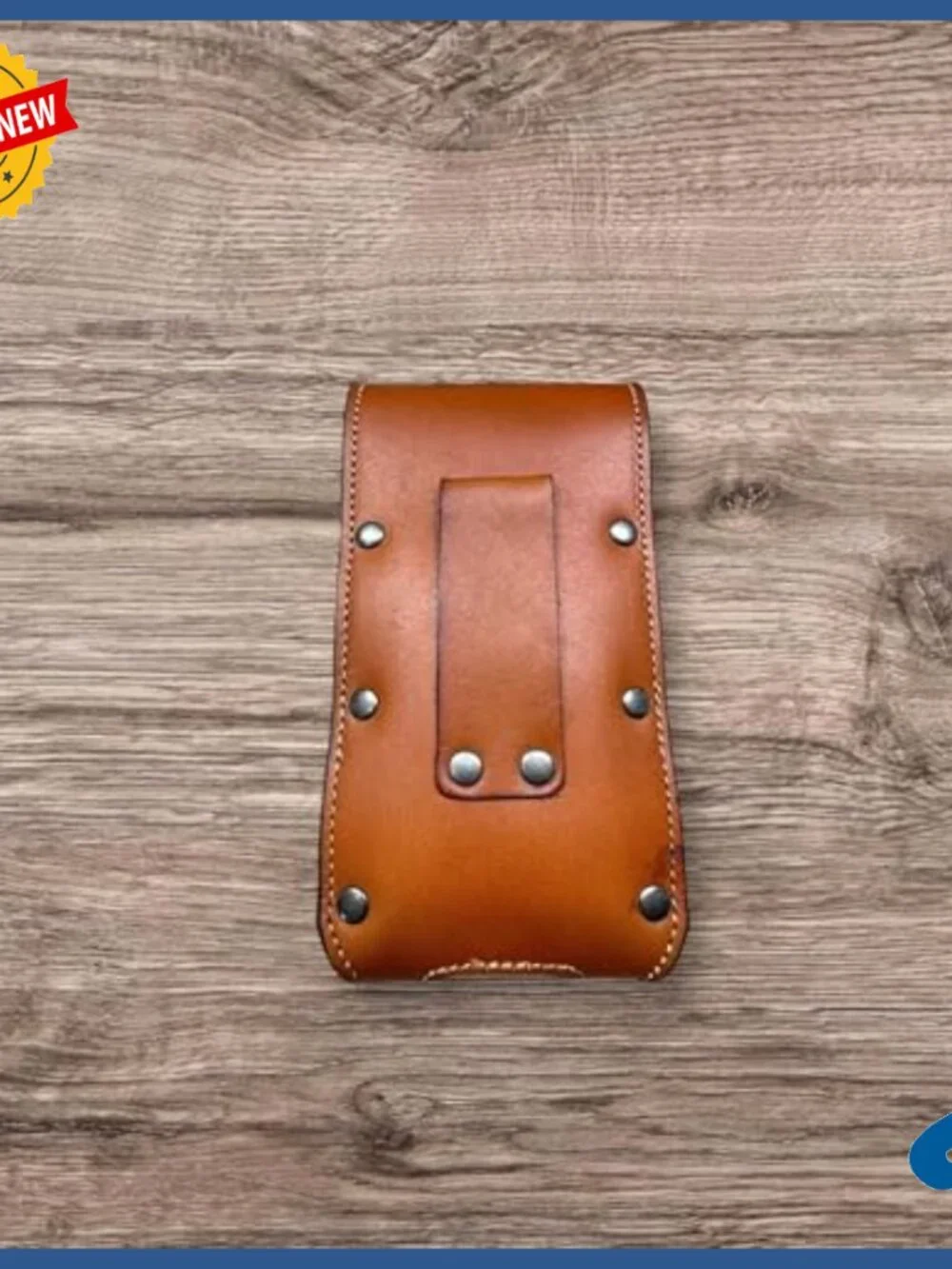 Genuine Leather Wallet and Phone Holster Set with Embossed Western Design